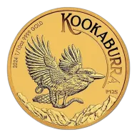 2024 1/10 oz Australian Gold Kookaburra Bullion Coin (Pre-Owned in Good Condition)