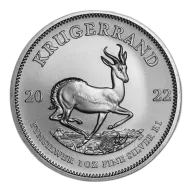1 oz .999 Fine Silver Coin - South Africa Krugerrand (Mixed Dates, Imperfect)