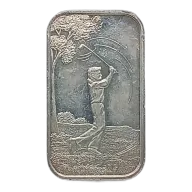 Gentleman Golfing 1 oz Silver Bar VINTAGE