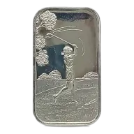 Lady Golfing 1 oz Silver Bar VINTAGE