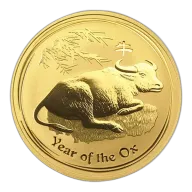 Pre-Owned 2009 Australian Lunar Ox 1oz Gold Coin