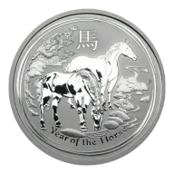 Pre-Owned 2014 Australian Lunar Horse 1/2oz Silver Coin - VAT Free