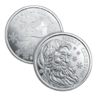 1 oz Merry Christmas Santa 2026 BU Silver Round