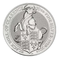 10oz Silver Coin Queen's Beast Black Bull Of Clarence UK