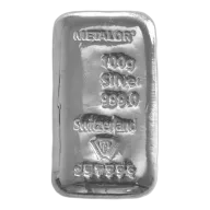 100g Metalor Silver Cast Bar