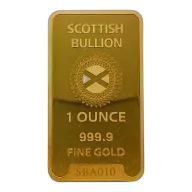1oz Gold Bar Minted 9999 Scottish Bullion