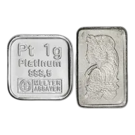 1 gram Platinum Bar - Random Brand - Secondary Market - 999.5 Fine