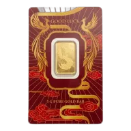 5 Gram Good Luck Phoenix Gold Bar (Inc. Assay Card) - PAMP Suisse