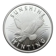 1 oz Sunshine Mint Silver Eagle Round