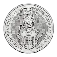2020 1 oz Queen's Beasts The Yale of Beaufort Platinum Coin