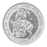 2023 10 oz Silver Great Britain Tudor Beasts - Yale of Beaufort