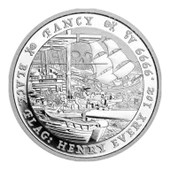 Pre-Owned 2023 Tuvalu Black Flag: Henry Every 'The Fancy' 1oz Silver Coin - VAT Free