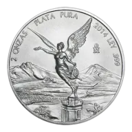 Pre-Owned 2 oz Libertad Silver Coin
