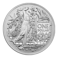 Pre-Owned 2021 Australian Coat of Arms Kangaroo 1oz Silver Coin - VAT Free