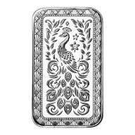 Pre-Owned Scottsdale Mint Marquee Peacock 1oz Silver Bar