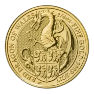 Pre-Owned 2017 UK Queen's Beasts The Dragon 1/4oz Gold Coin