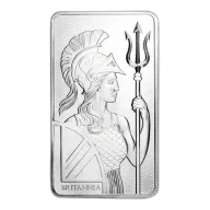 10 oz Silver Bar - Britannia & Liberty