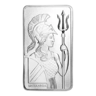 10 oz Silver Bar - Britannia & Liberty