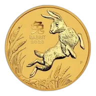 2023 10 Oz Australia Gold Lunar Rabbit (Series III) - BU