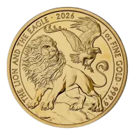 Pre-Owned 2026 UK The Lion and The Eagle 1oz Gold Coin