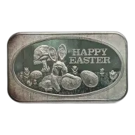 1974 Happy Easter Bunny 1 oz Silver Bar VINTAGE