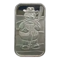 1996 Christmas Snowman 1 oz Silver Bar VINTAGE