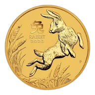 2023 1 oz Australia Gold Lunar Rabbit BU - Series III