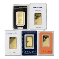 1 oz Gold Bar (LBMA Brands, New w/assay)