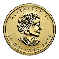 Pre-Owned 1/4 oz Maple Leaf Gold Coin