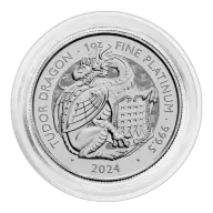 1 Oz Tudor Beasts - Dragon Platinum BU Coin 2024