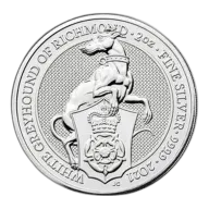 2021 2 Oz Silver Great Britain Queen's Beasts (Greyhound) - BU