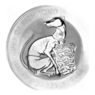 2025 Tudor Beasts White Greyhound of Richmond Silver 10 Ounce Bullion Coin - Pre-Owned