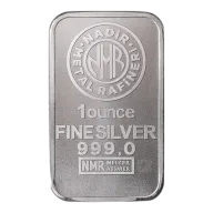 1 oz Nadir Silver Bullion Bar - With Serial Number