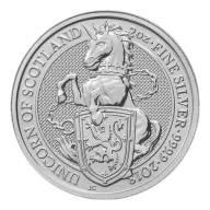 Pre-Owned 2018 UK Queen's Beasts The Unicorn 2oz Silver Coin - VAT Free
