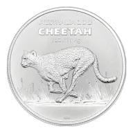Pre-Owned 2021 Australian Zoo Cheetah 1oz Silver Coin - VAT Free