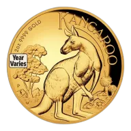 2 oz Australian Kangaroo/Nugget Gold Coin (Year Varies)