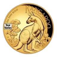 2 Oz Australia Nugget Kangaroo Gold Coin - BU (Random Year)