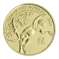 2016 1/4 oz Great Britain Lunar Gold Coin - Monkey