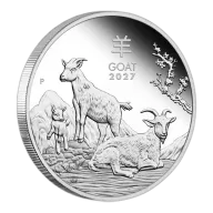 Perth Mint 2027 Year of the Goat 5oz Silver Bullion Coin in Capsule (5oz) **IN STOCK**