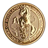2018 1/4 oz United Kingdom Queen's Beast "Unicorn" Gold Bullion Coin