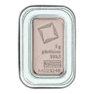 1 Gram Valcambi Swiss Platinum Bullion Bar