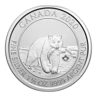 1.5oz RCM Silver Kermode "Spirit" Bear - 2020 - * ON SALE!! *