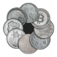 1 oz Secondary Market Silver Rounds AT SPOT (Varied Condition & Mint)