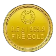 Misc Minted Gold Round, 1/2 gram