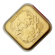 Pre-Owned The Royal Mint UK Britannia and Liberty 1oz Gold Bar
