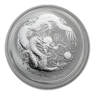 Pre-Owned 2012 Australian Lunar Dragon 1oz Silver Coin - VAT Free