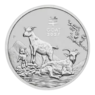 2027 1 oz Year of the Goat Silver Coin - Lunar Series III