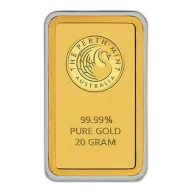 20g Perth Mint Kangaroo Gold Minted Bar 99.99%