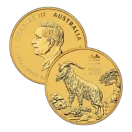 2027 1 2 oz Australian Gold Lunar Goat Coin - Lunar Series III