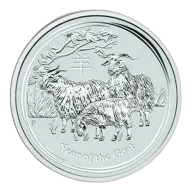 2015 1 Kilo Australia Silver Lunar Goat (Series II) - BU
